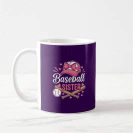 Baseball Sister Pink Bow Kaffeetasse