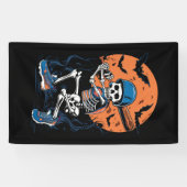 Baseball Skeleton Halloween Baseball Halloween Banner (Horizontal)