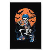 Baseball Skeleton Halloween Baseball Halloween Fotodruck (Vorne)