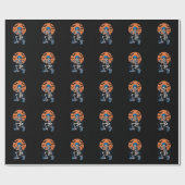 Baseball Skeleton Halloween Baseball Halloween Geschenkpapier (Flach)