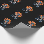 Baseball Skeleton Halloween Baseball Halloween Geschenkpapier (Ecke)