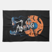 Baseball Skeleton Halloween Baseball Halloween Geschirrtuch (Horizontal)