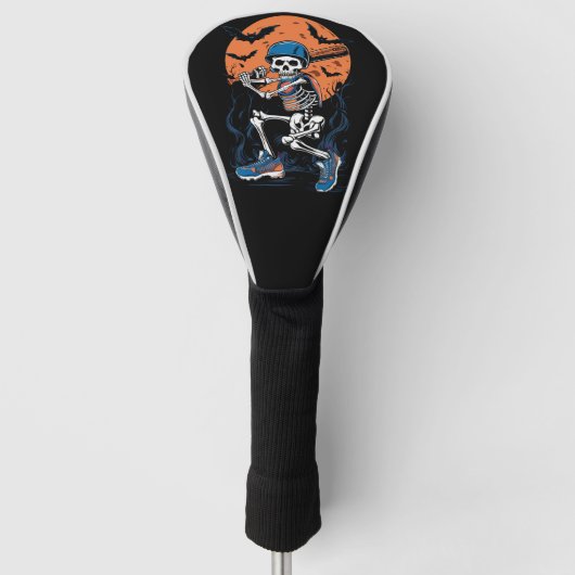 Baseball Skeleton Halloween Baseball Halloween Golf Headcover (Vorderseite)