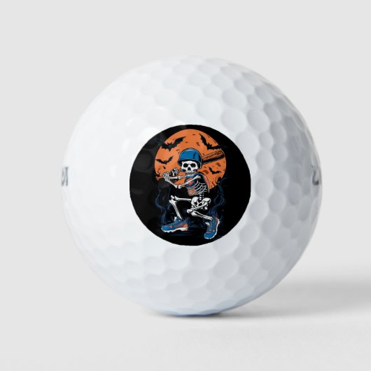 Baseball Skeleton Halloween Baseball Halloween Golfball (Vorderseite)