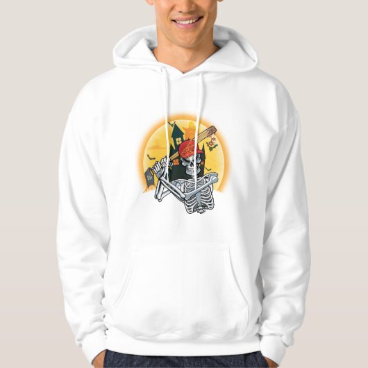 Baseball Skeleton Halloween Baseball Halloween Hoodie (Vorderseite)