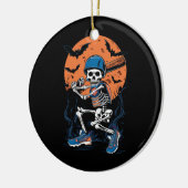 Baseball Skeleton Halloween Baseball Halloween Keramik Ornament (Links)