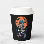 Baseball Skeleton Halloween Baseball Halloween Pappbecher (Vorderseite)