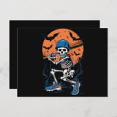 Baseball Skeleton Halloween Baseball Halloween Postkarte (Vorne/Hinten)