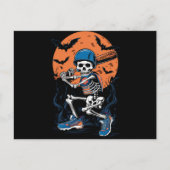 Baseball Skeleton Halloween Baseball Halloween Postkarte (Vorderseite)