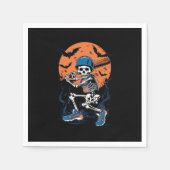Baseball Skeleton Halloween Baseball Halloween Serviette (Vorderseite)