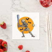 Baseball Skeleton Halloween Men Boys Baseball Hall Serviette (Beispiel)
