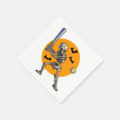 Baseball Skeleton Halloween Men Boys Baseball Hall Serviette (Ecke)