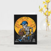 Baseball Skeleton Halloween Men Boys Baseball Spoo Karte (Gelbe Blume)