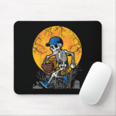 Baseball Skeleton Halloween Men Boys Baseball Spoo Mousepad (Mit Mouse)