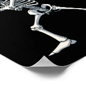 Baseball Skeleton Halloween Skelett spielen Baseba Poster (Ecke)