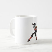 Baseball-Skelett-Design für Baseballspieler Kaffeetasse (Vorderseite Links)