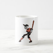 Baseball-Skelett-Design für Baseballspieler Kaffeetasse (Mittel)