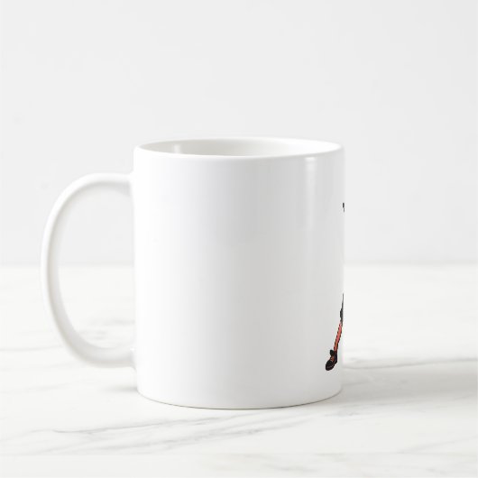 Baseball-Skelett-Design für Baseballspieler Kaffeetasse (Links)