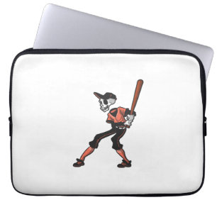 Baseball-Skelett-Design für Baseballspieler Laptopschutzhülle