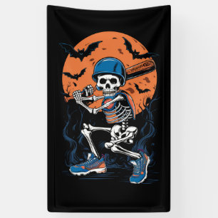 Baseball Skelett Halloween Baseball Halloween Banner