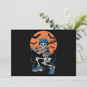 Baseball Skelett Halloween Baseball Halloween Einladung