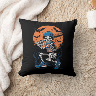 Baseball-Skelett Halloween Baseball Halloween Kissen