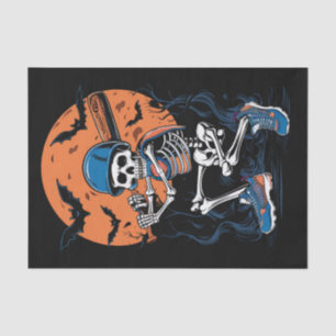 Baseball Skelett Halloween Baseball Halloween Seidenpapier