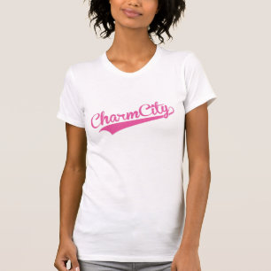 Baseball-Skript der Charme-Stadt-(Baltimore) - T-Shirt
