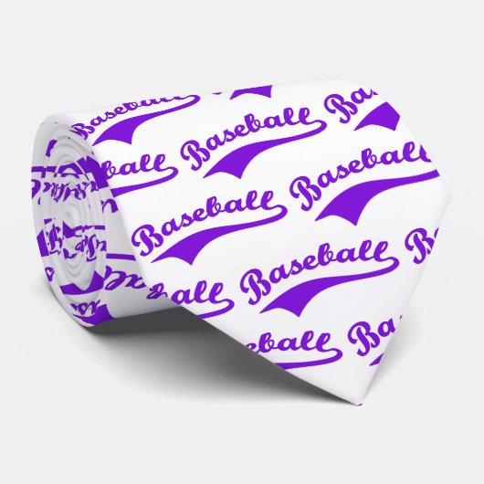 Baseball-Skript in Lila Krawatte (Gerollt)
