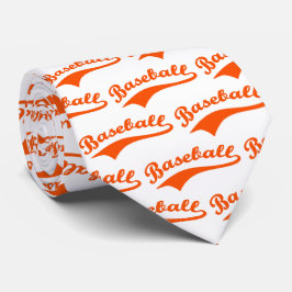Baseball-Skript in Orange Krawatte