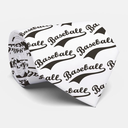 Baseball-Skript in Schwarz Krawatte (Gerollt)