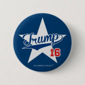 Baseball-Skript-Stern des Trumpf-16 (Donald Trump Button (Vorderseite)