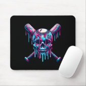Baseball Skull Tropfen Baseball Tropfen Baseball I Mousepad (Mit Mouse)