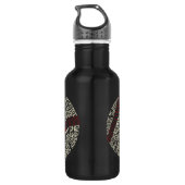 Baseball Slang Words Calligram Edelstahlflasche (Rückseite)