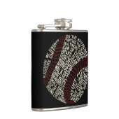 Baseball Slang Words Calligram Flachmann (Rechts)