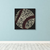 Baseball Slang Words Calligram Leinwanddruck (Insitu (Holzboden))