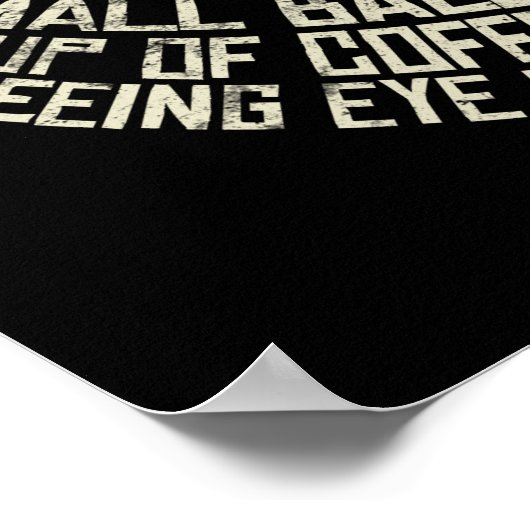 Baseball Slang Words Calligram Poster (Ecke)