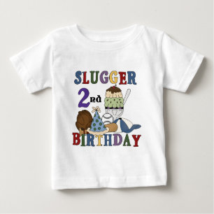 Baseball Slugger 2. Geburtstagshirts und Geschenke Baby T-shirt