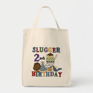 Baseball Slugger 2. Geburtstagshirts und Geschenke Tragetasche