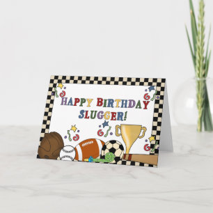 Baseball Slugger Birthday Cards Karte