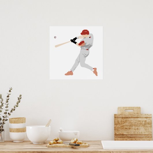 Baseball Slugger Poster (Küche)