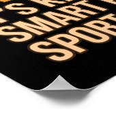 Baseball Smart People Sport Player Lover Coach Gra Poster (Ecke)