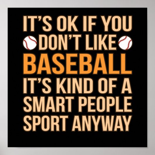 Baseball Smart People Sport Player Lover Coach Gra Poster (Vorne)