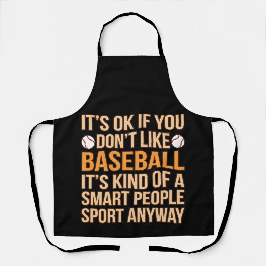 Baseball Smart People Sport Player Lover Coach Gra Schürze (Vorderseite)