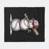 Baseball Snowman Balls Schnee Weihnachten Weihnach Fleecedecke (Vorderseite (Horizontal))