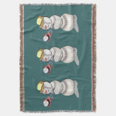Baseball Snowman Decke (Vorderseite Vertikal)