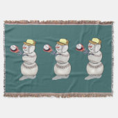 Baseball Snowman Decke (Vorderseite)