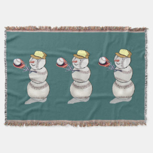 Baseball Snowman Decke