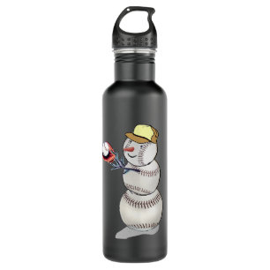 Baseball Snowman Edelstahlflasche