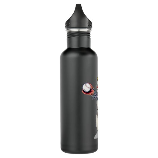 Baseball Snowman Edelstahlflasche (Links)